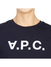 VPC Logo Organic Cotton Short Sleeve T-Shirt Navy - A.P.C. - BALAAN 9