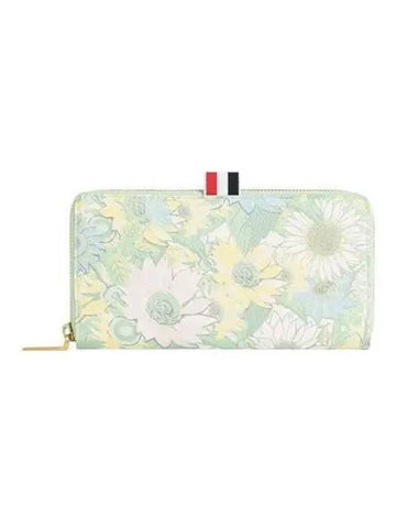 Women s Pebble Leather Flyer Icon Long Wallet Light Green UAW005A L0040 - THOM BROWNE - BALAAN 1