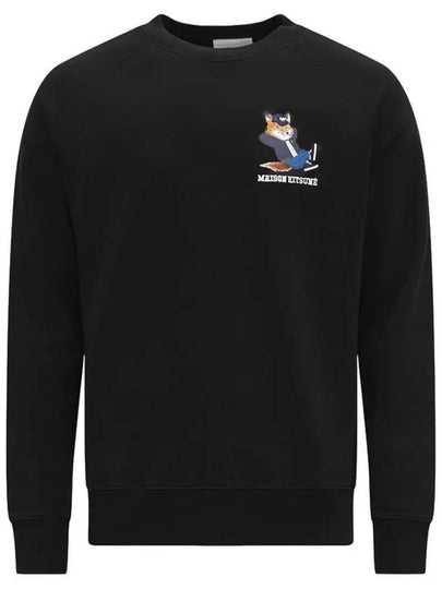 Dressed Fox Print Clean Sweatshirt Black - MAISON KITSUNE - BALAAN 2