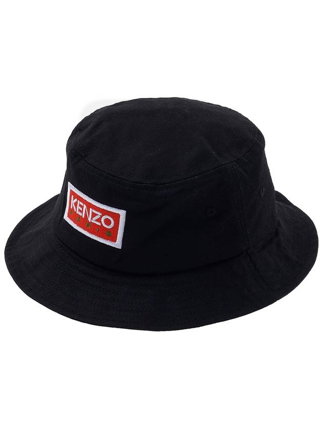 Logo Paris Sun Patch Cotton Bucket Hat Black - KENZO - BALAAN 11