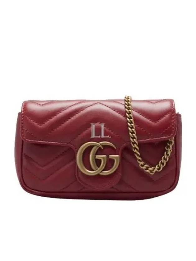 GG Marmont Mini Cross Bag Rosso Ancora Red - GUCCI - BALAAN 2