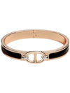 Mini Clic Chaine D'Ancre Bracelet Noir Rose Gold - HERMES - BALAAN 1