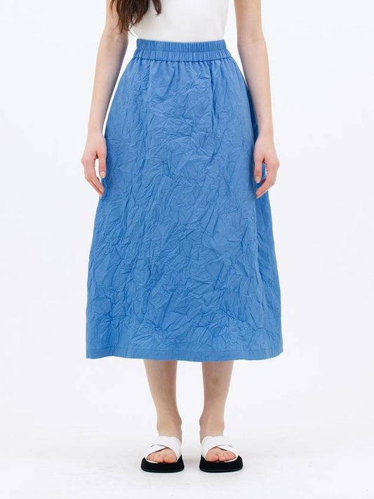 crease midi skirt hawaiian blue - JUN BY JUN K - BALAAN 1