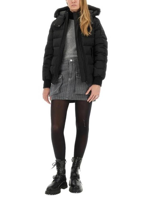 Onyx Shearling Bomber Jacket Black - MOOSE KNUCKLES - BALAAN 9