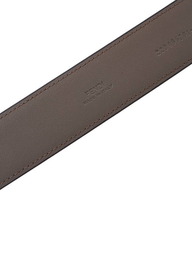 FF stud buckle leather belt brown - FENDI - BALAAN 9