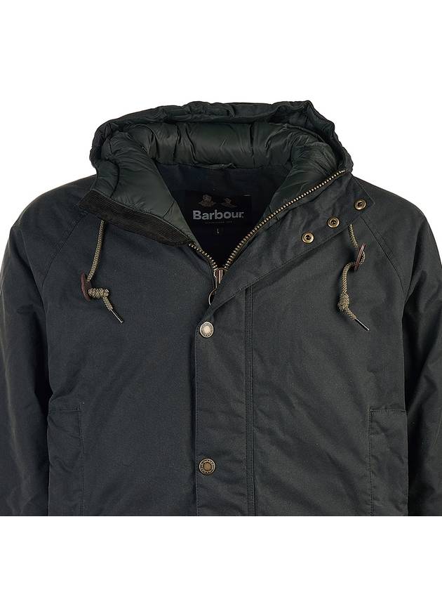 Hooded Beaufort Wax Jacket Sage - BARBOUR - BALAAN 5