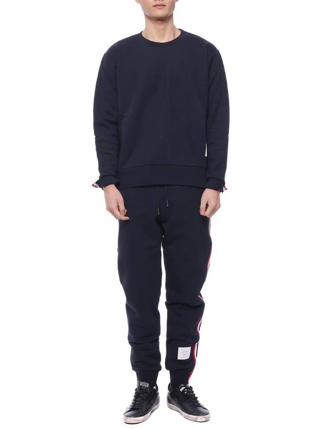 Center Back Stripe Crewneck Sweatshirt Navy - THOM BROWNE - BALAAN 4