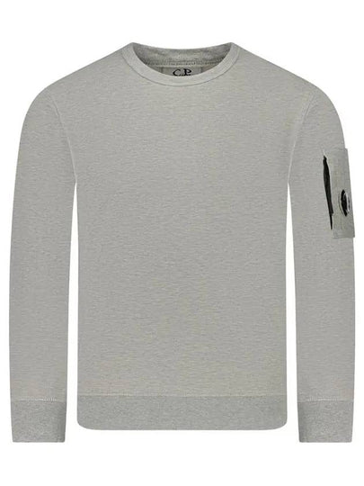 Light Fleece Crew Neck Sweatshirt Grey - CP COMPANY - BALAAN 2