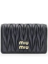 Matelasse Nappa Leather Half Wallet Black - MIU MIU - BALAAN 2