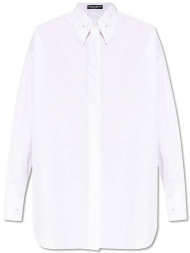 Dolce & Gabbana Shirt With Floral Motif, Women's, White - DOLCE&GABBANA - BALAAN 1