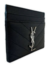 Monogram Chevron Silver Card Wallet 423291 BOW02 - SAINT LAURENT - BALAAN 5