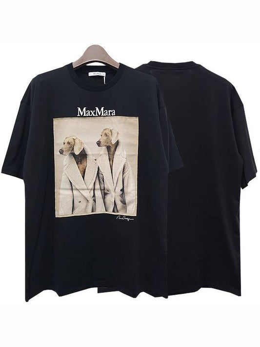 Women's Tacco Short Sleeve T-Shirt Black - MAX MARA - BALAAN 2