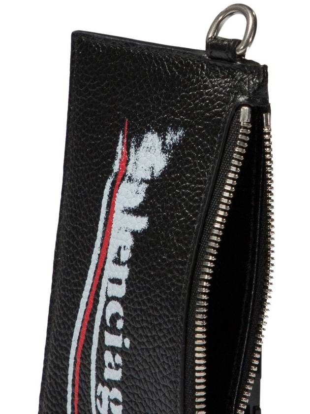 Wave Logo Strap Card Wallet Black - BALENCIAGA - BALAAN 4