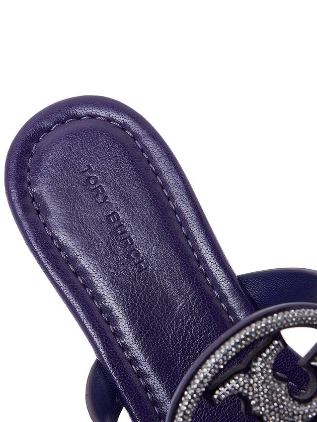 Women's Miller Leather Flip Flops Purple - TORY BURCH - BALAAN 8