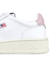 Medalist Pink Tab Leather Low Top Sneakers White - AUTRY - BALAAN 7