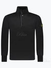 Compass Patch Cotton Fleece Polo Knit Top Black - STONE ISLAND - BALAAN 2