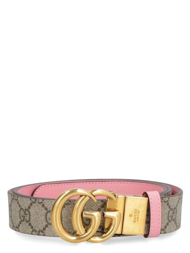 GG Marmont Supreme Canvas Leather Reversible Belt Beige Ping - GUCCI - BALAAN 2