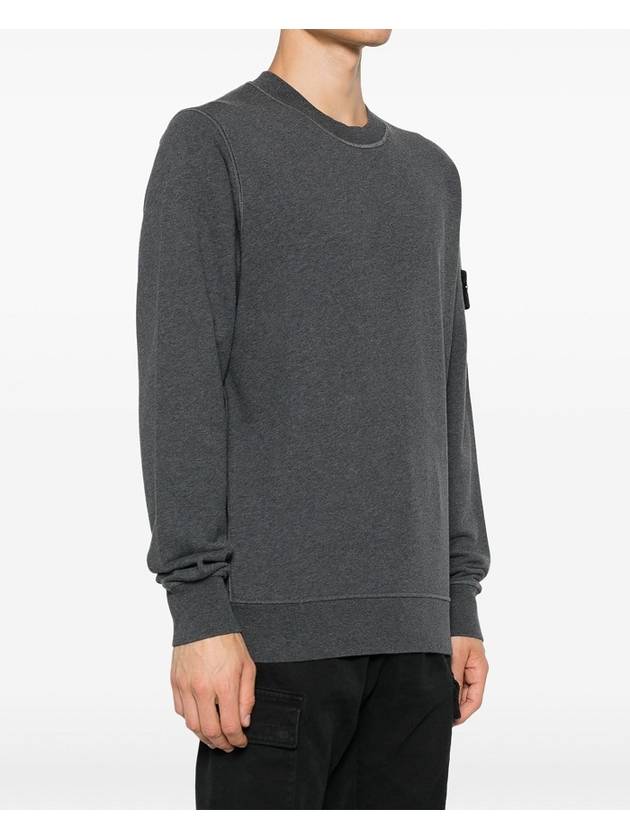 Compass Patch Cotton Sweatshirt Grey - STONE ISLAND - BALAAN 3