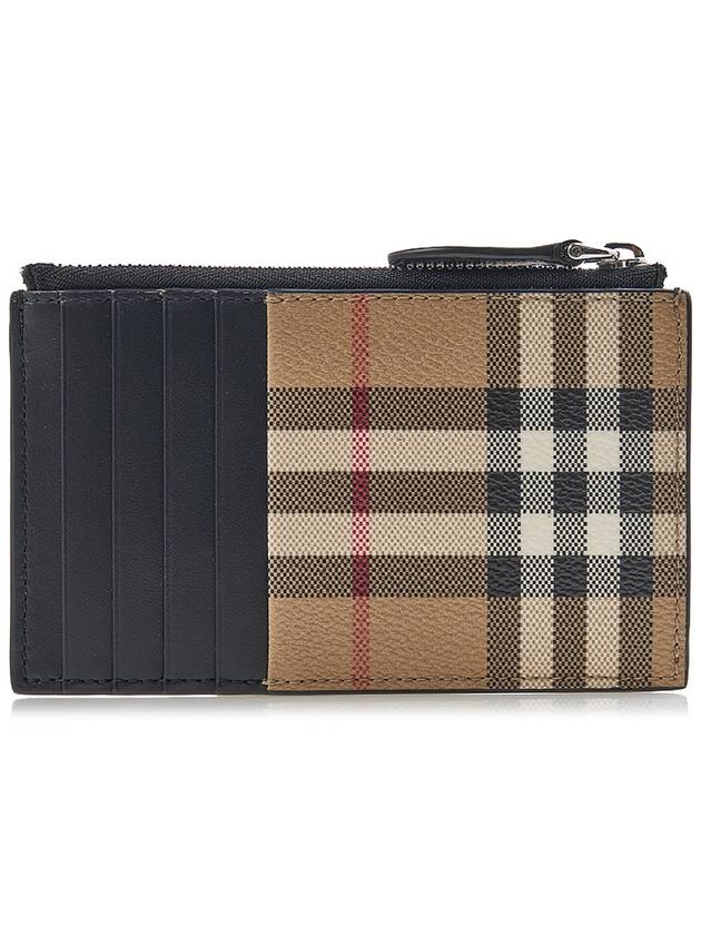 Vintage Check Leather Card Wallet Beige - BURBERRY - BALAAN 4