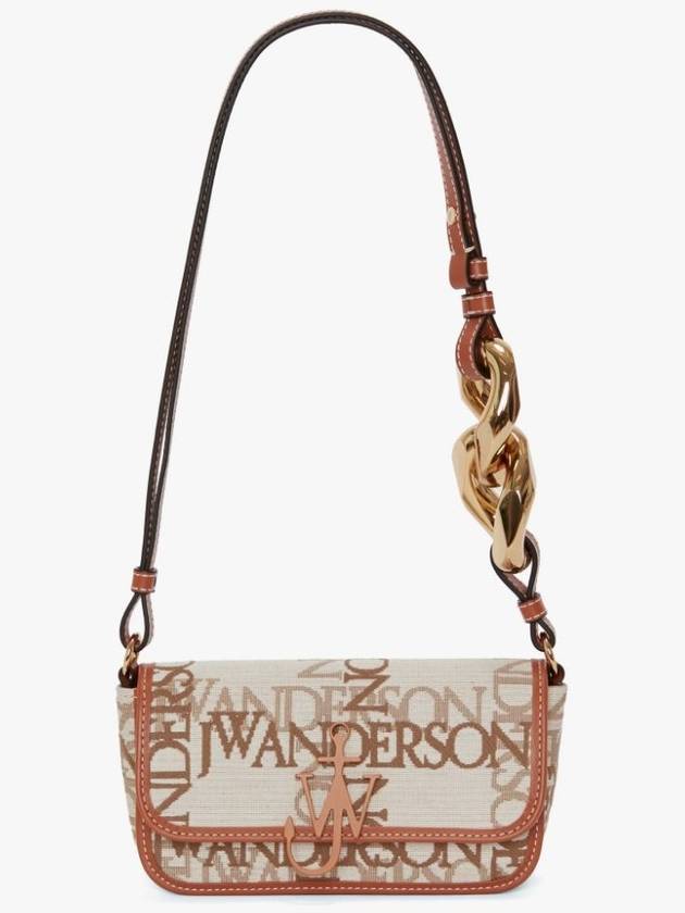 Anchor Beige Cotton Blend Chain Shoulder Bag Brown - JW ANDERSON - BALAAN 1