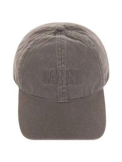 Embroidered Logo Ball Cap Grey - GANNI - BALAAN 2