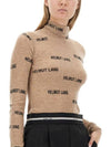 Logo Turtleneck Beige - HELMUT LANG - BALAAN 5