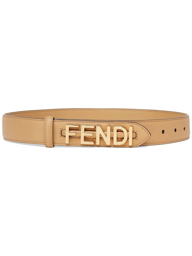 Graphy Leather Belt Beige - FENDI - BALAAN 2