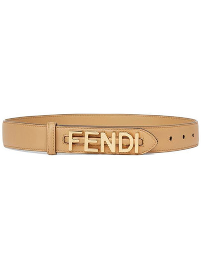 Graphy Leather Belt Beige - FENDI - BALAAN 2