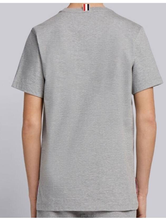 Men's Side Slit Relaxed Short Sleeve T-Shirt Light Grey - THOM BROWNE - BALAAN 4