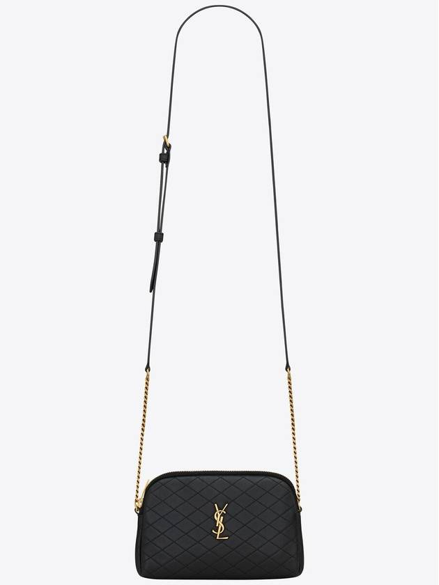 Gaby Quilted Lambskin Chain Cross Bag Black - SAINT LAURENT - BALAAN 2