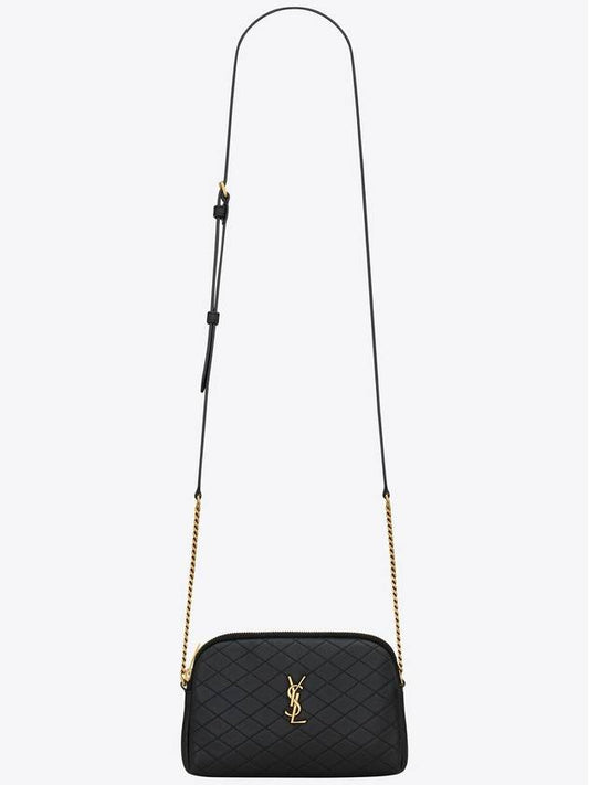 Gaby Quilted Lambskin Chain Cross Bag Black - SAINT LAURENT - BALAAN 2