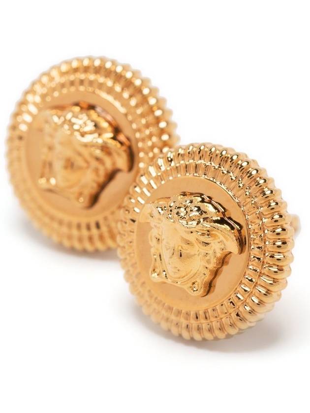 Medusa Plaque Detail Earrings Gold - VERSACE - BALAAN 3