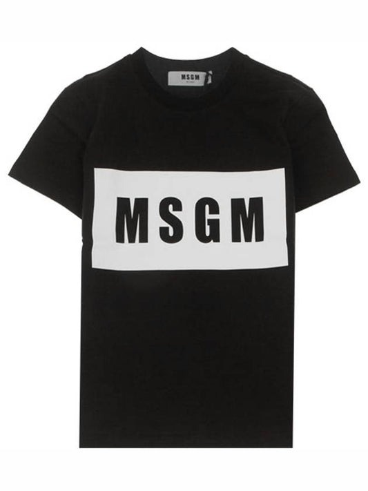 Logo Short Sleeve T-shirt Black - MSGM - BALAAN.