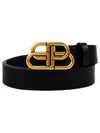 Women's BB Buckle Belt Black Gold - BALENCIAGA - BALAAN 6