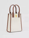 Frances Canvas Leather Mini Tote Bag Ecru Tan - BURBERRY - BALAAN 6