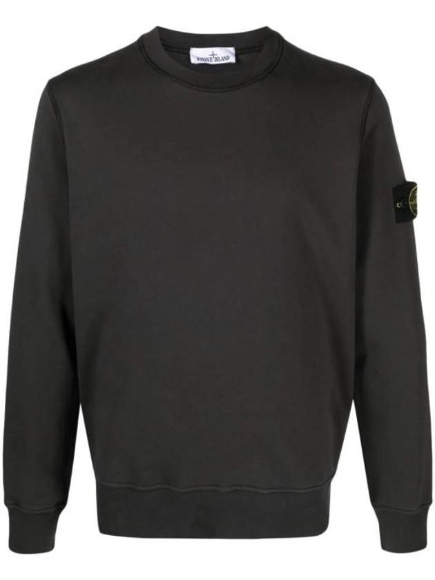 Wappen Patch Garment Dyed Sweatshirt Charcoal - STONE ISLAND - BALAAN 2