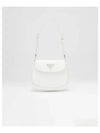 Cleo Brushed Leather Mini Shoulder Bag White - PRADA - BALAAN 2