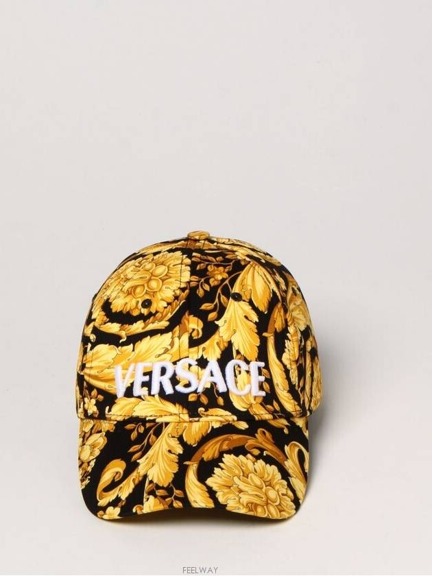 Barocco Logo Ball Cap Yellow - VERSACE - BALAAN 3