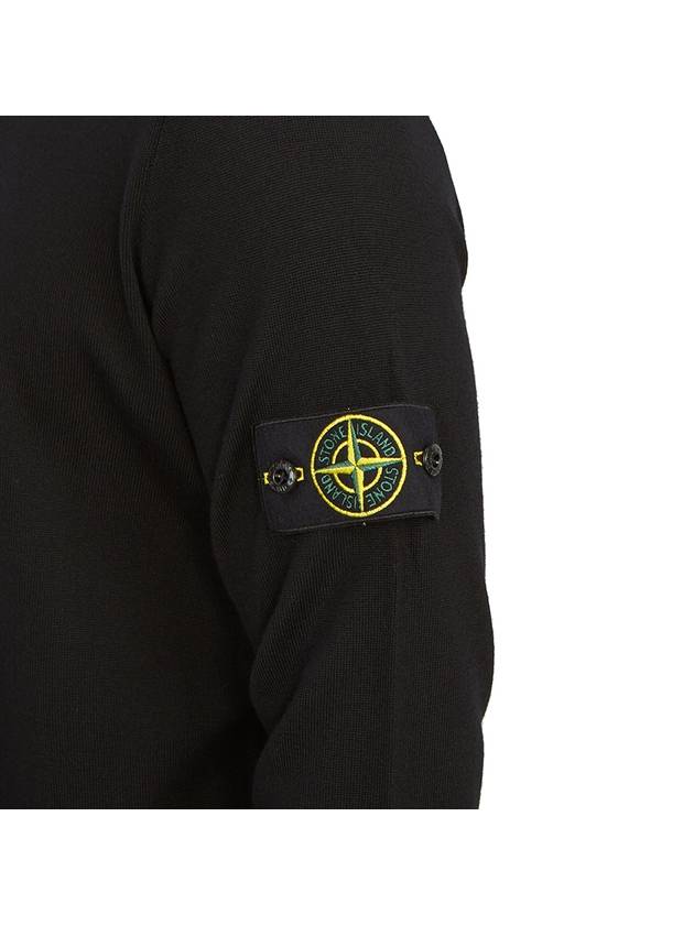 Wappen Patch Virgin Wool Turtleneck Black - STONE ISLAND - BALAAN 9