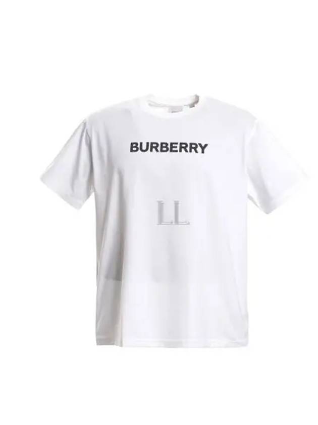 logo print cotton short sleeve t-shirt white - BURBERRY - BALAAN 2