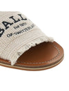 Embroidered Logo Bianca Flat Fabric Slippers Beige - BALLY - BALAAN 10