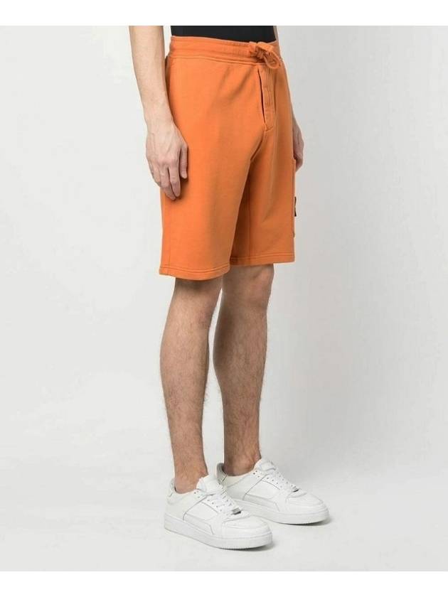 Wappen Patch Pocket Drawstring Shorts Orange - STONE ISLAND - BALAAN 3