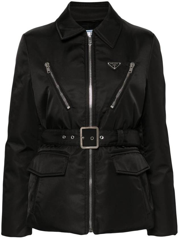 Prada Triangle-Logo Padded Jacket - PRADA - BALAAN 1