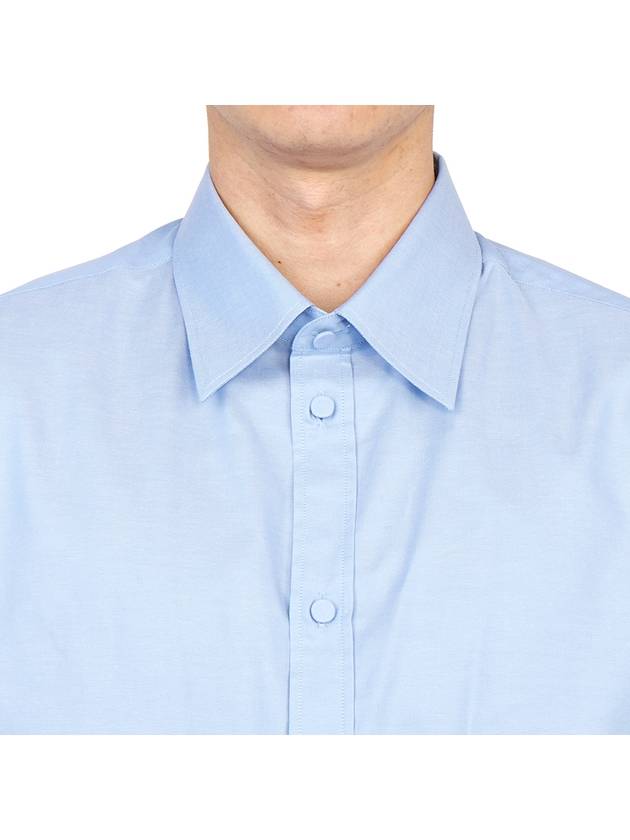 Men's Cotton Long Sleeve Shirt Blue - GUCCI - BALAAN 7