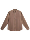 Slim Comfort Tencel Long Sleeve Shirt Walnut - J.LINDEBERG - BALAAN 2