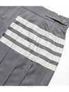 4 Bar Logo Plain Weave Wool Pleated Skirt Grey - THOM BROWNE - BALAAN 6