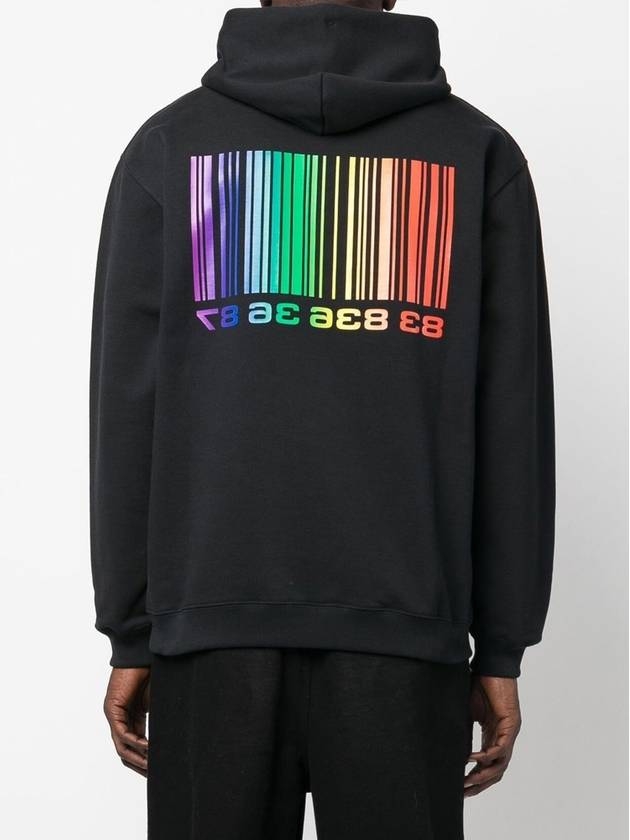 Rainbow Big Barcode Print Hoodie Black - VETEMENTS - BALAAN 6