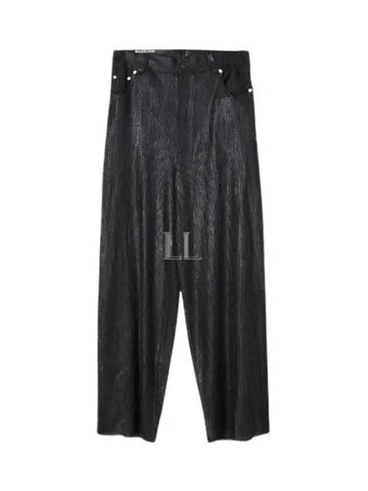 Cotton High Waist Transparent Wide Pants Black - BALENCIAGA - BALAAN 2