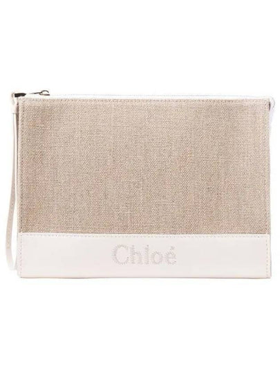 Sense Zipper Clutch Bag Beige White - CHLOE - BALAAN 2