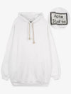 Studios Bag Label Patch Hooded Top White - ACNE STUDIOS - BALAAN.